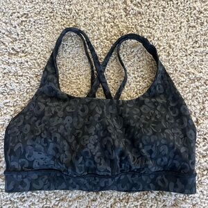 Lululemon Black Patterned Sports Bra